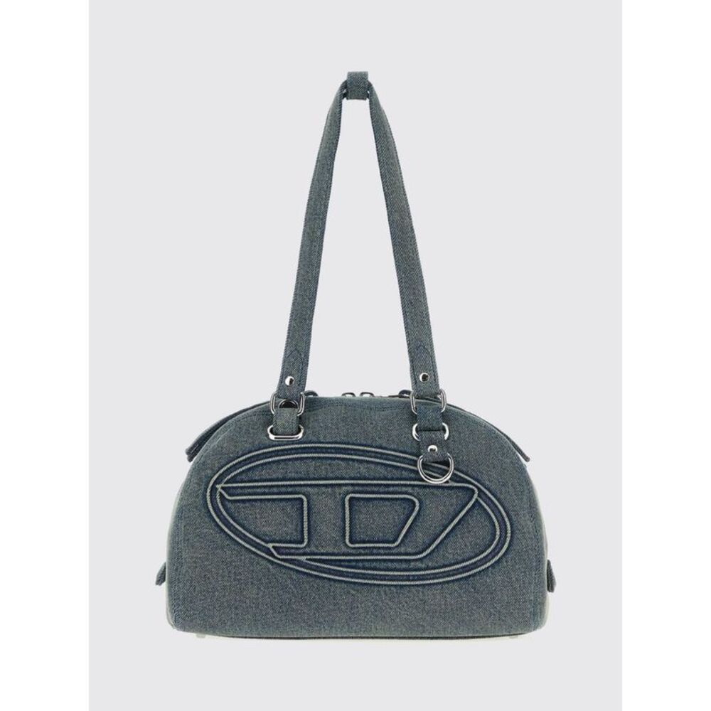 Diesel Women 1Dr Dome Monogram Denim Shoulder Bag Diesel With Oval D Logo